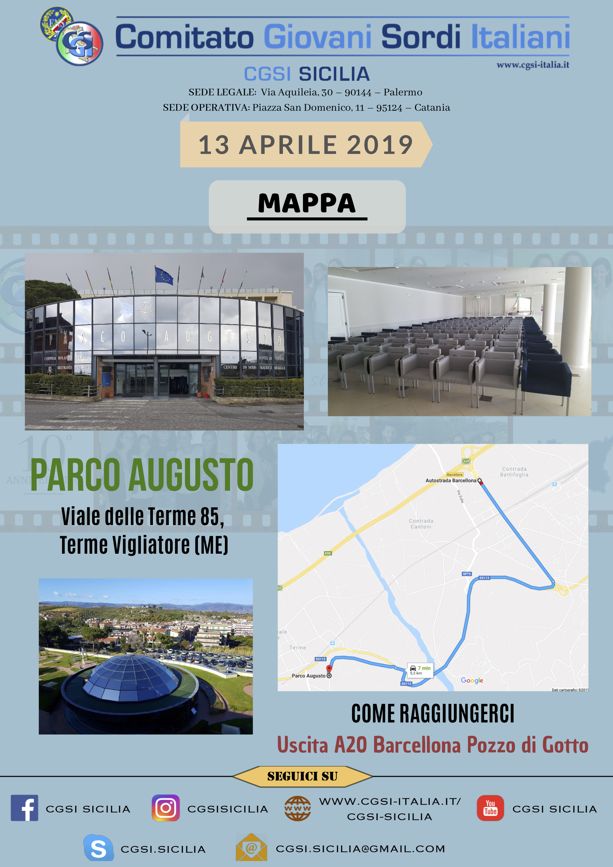 Mappa 10 Anniversario CGSI Sicilia 13 Aprile 2019